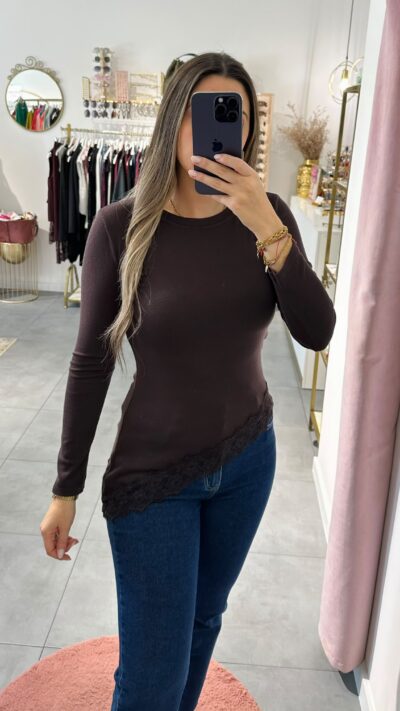 Camisola Malha Castanha