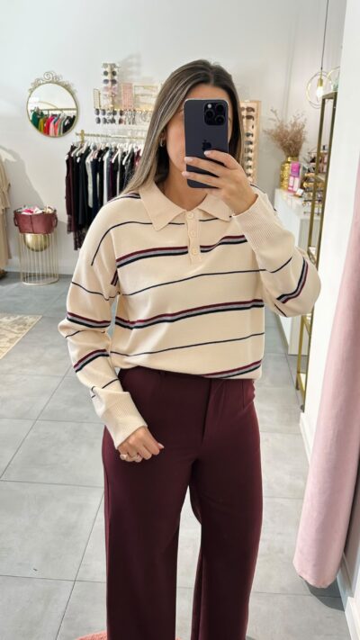 Polo Malha Bege