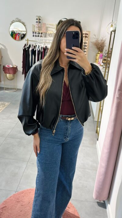 Bomber Napa Preto