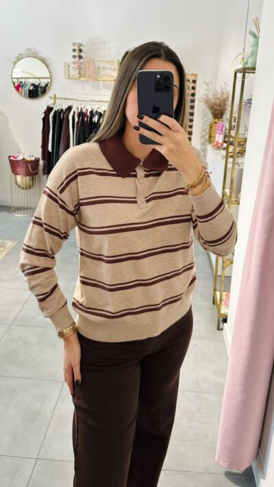 Polo Riscas Bege