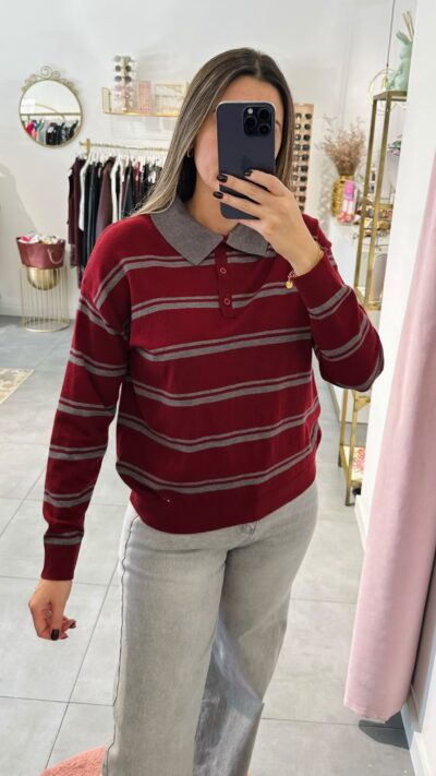 Polo Riscas Bordô