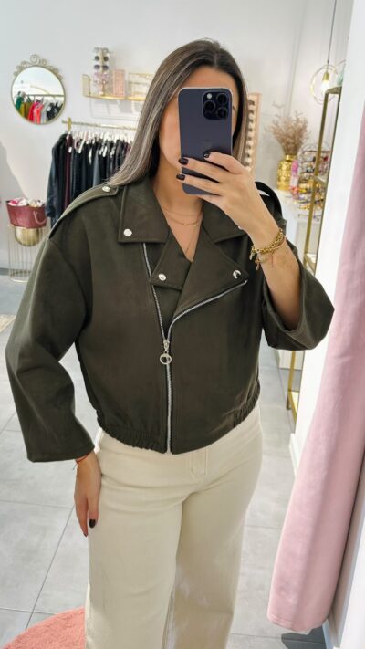 Bomber Camurça Verde