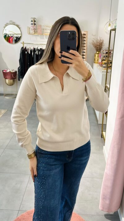 Polo Malha Bege